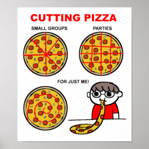 Grappige Poster Snijden Pizza