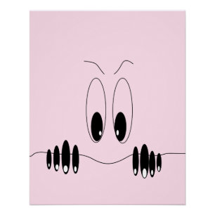Grappige Poster Speelse Nieuwsgierigheid Ogen - Aa Perfect Poster