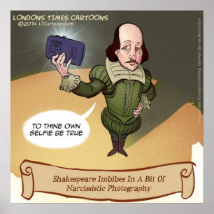 Grappige Poster van Shakespeare Selfie