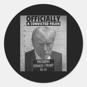 Grappige president Trump is officieel een veroorde Ronde Sticker