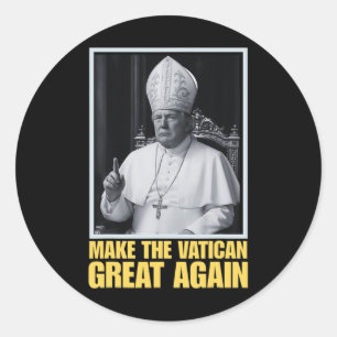 Grappige president Trump wil de volgende paus zijn Ronde Sticker