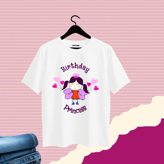 Grappige prinses met ballonnen baby T-Shirt