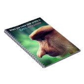 Grappige proboscis aap notitieboek (Rechterzijde)