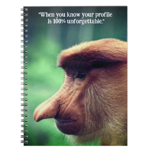 Grappige proboscis aap notitieboek