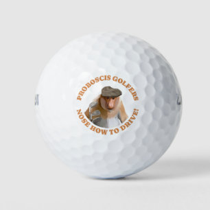 Grappige Proboscis Monkey Golf Liefhebbers Golfballen