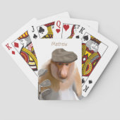 Grappige Proboscis Monkey Golf Liefhebbers Pokerkaarten (Achterkant)
