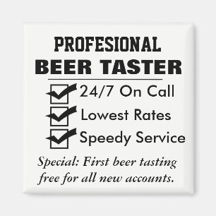 Grappige professionele bierproever magneet