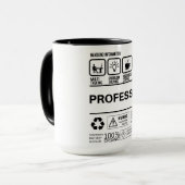 Grappige professor Handling Informatie Mok (Voorkant links)
