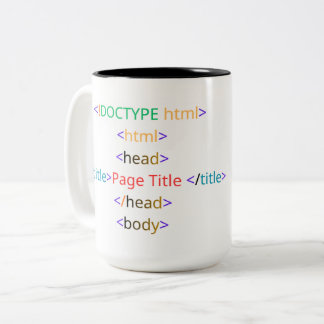 Grappige programmeer koffiekop tweekleurige koffiemok