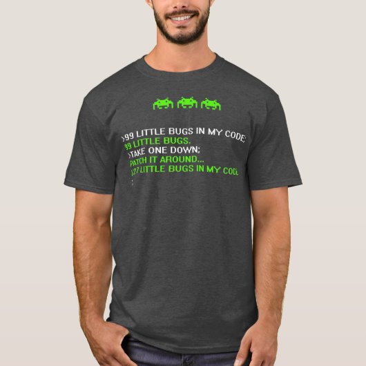 Grappige programmeur codering debugger hacker comp t-shirt (Voorkant)