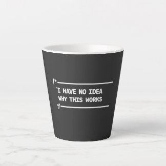Grappige programmeur debugging humor latte mok