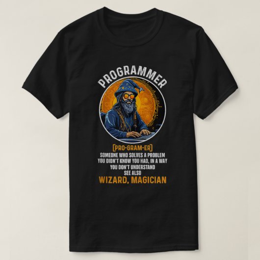 Grappige Programmeur Definitie Coding Techy Softwa T-shirt (Design voorkant)