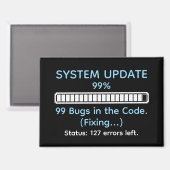 Grappige programmeur die codeert magneet (Voorkant / Achterkant)