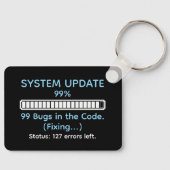 Grappige programmeur die codeert sleutelhanger (Voorkant)