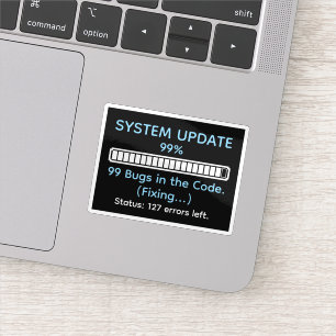 Grappige programmeur die codeert sticker