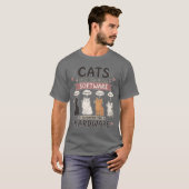 Grappige programmeur kattenliefhebber codeerhumor t-shirt (Voorkant volledig)