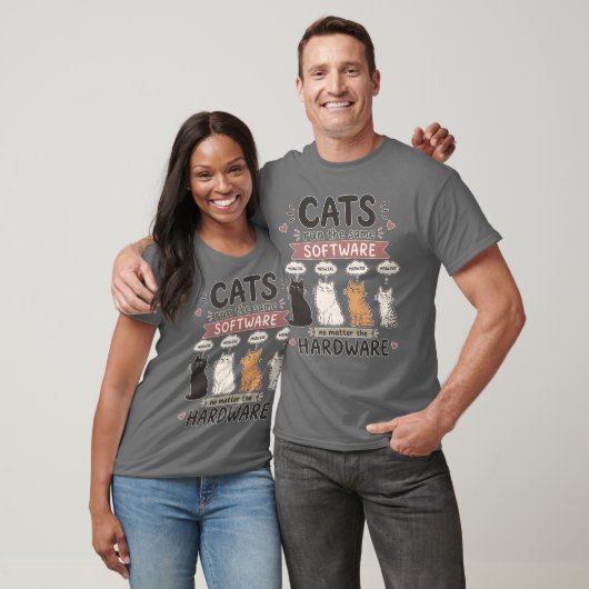 Grappige programmeur kattenliefhebber codeerhumor t-shirt (Unisex)