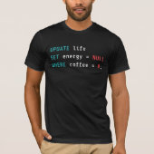 Grappige programmeur koffie SQL query T-shirt (Voorkant)
