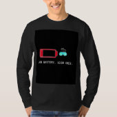 Grappige programmeur Lage Batterij Hoge Code Lange T-shirt (Voorkant)