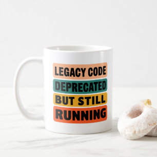 Grappige programmeur legacy code retro koffiemok