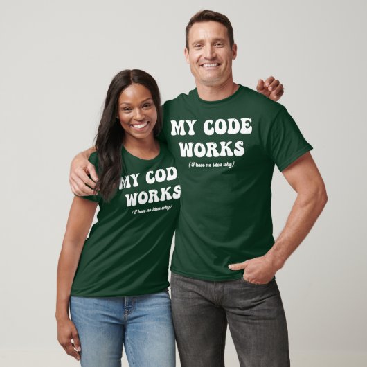 Grappige programmeur Mijn Code Werkt Codering Test T-shirt (Unisex)