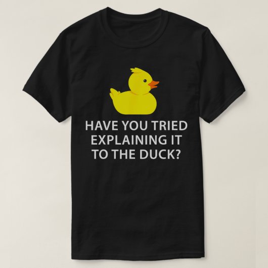 Grappige programmeur Rubber Duck Debugging 1 T-shirt (Design voorkant)