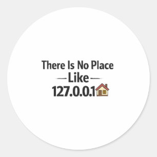 Grappige programmeur sticker - Geen plek zoals 127