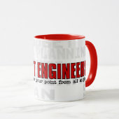 Grappige Project Management Engineer met naam Mok (Voorkant rechts)
