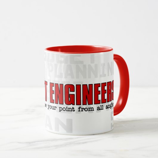 Grappige Project Management Engineer met naam Mok (Voorkant rechts)