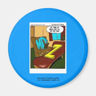 Grappige psychiatrie cartoon op kwaliteit novelty  magneet