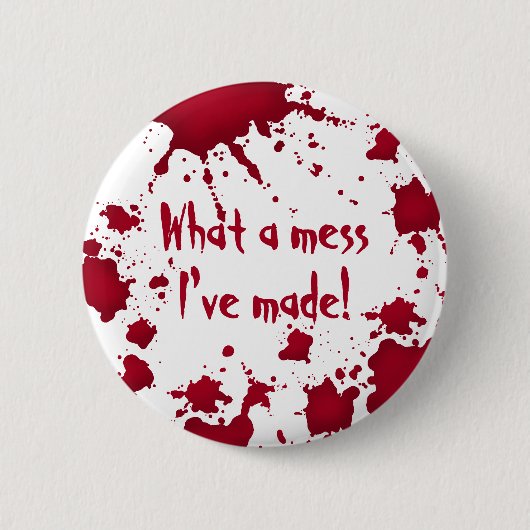 Grappige psycho Halloween Ronde Button 5,7 Cm (Voorkant)