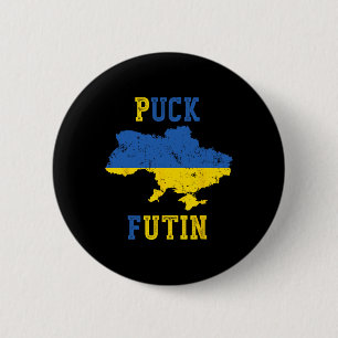 Grappige Puck Futin Ik Sta Met Oekraïne Vrede Oekr Ronde Button 5,7 Cm