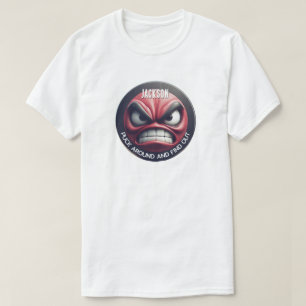 Grappige puck Rondhangen en erachter komen Boze pu T-shirt