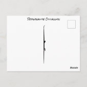 Grappige Puffin Downhill Skipoeder Puff Ski Trip Briefkaart (Achterkant)