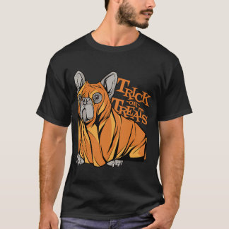 Grappige Pug Halloween Kostuum Trick or Treats Cut T-shirt