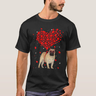 Grappige Pug Hond Valentijn Huisdier Puppy Hond Li T-shirt