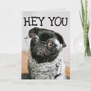 GRAPPIGE PUG-HOND VERJAARDAG FELICITATIEKAARTEN KAART