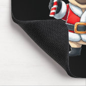 Grappige Pug Kerstman Kerst Outfit Kerstmis Moeder Muismat (Hoek)