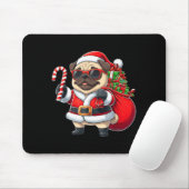 Grappige Pug Kerstman Kerst Outfit Kerstmis Moeder Muismat (Met muis)