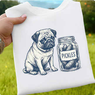 Grappige Pug Pickle, Cadeau voor Hondenliefhebbers T-shirt