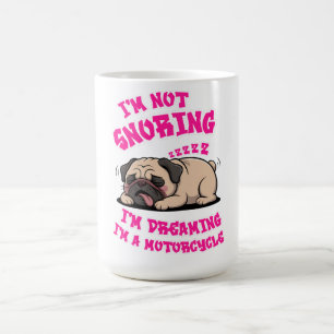Grappige Pug Snurkende Motorfiets Biker Hond Liefh Magische Mok