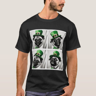 Grappige Pug St. Patrick's Day Photobooth Ierse Ho T-shirt