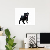 Grappige pughond poster (Thuiskantoor)