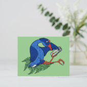 Grappige Pukeko met mobiele telefoon Briefkaart (Staand voorkant)