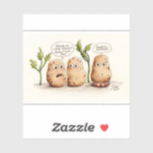 Grappige Pun aardappelen Contour Cut Sticker (Vel)