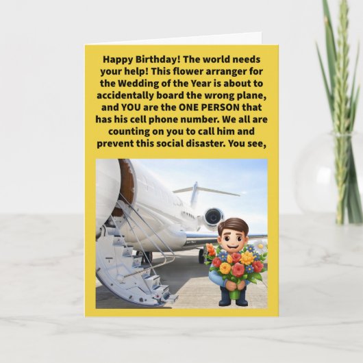 Grappige Pun Bloemist Flyers Gelukkige Verjaardag Kaart (Voorkant)