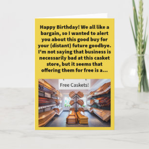 Grappige Pun Dead Giveaway Happy Birthday Kaart