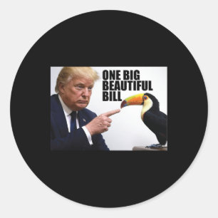 Grappige Pun Donald Trump Een Grote Mooie Rekening Ronde Sticker