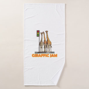 Grappige Pun Giraffe Jam Badhanddoek