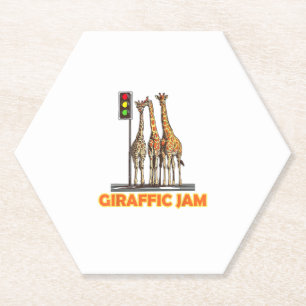 Grappige Pun Giraffe Jam Kartonnen Onderzetters